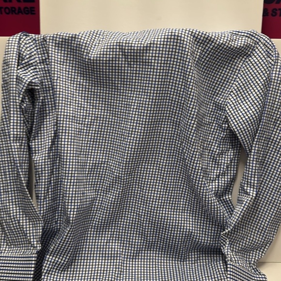 Navy Checkered Men's Casual Shirt - Picture 7 of 7